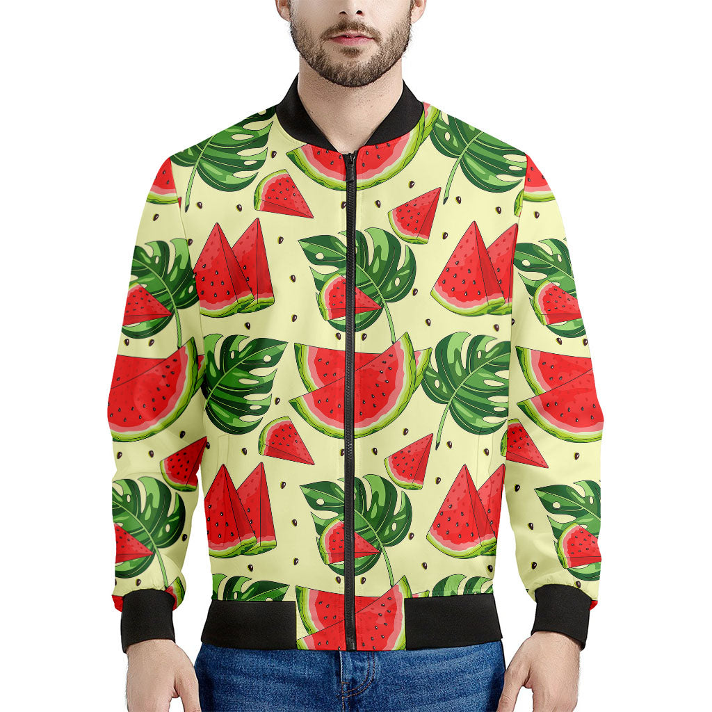 Cute Tropical Watermelon Pattern Print Men's Bomber Jacket
